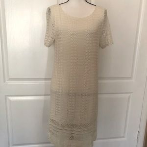 Off white knit dress by Jose